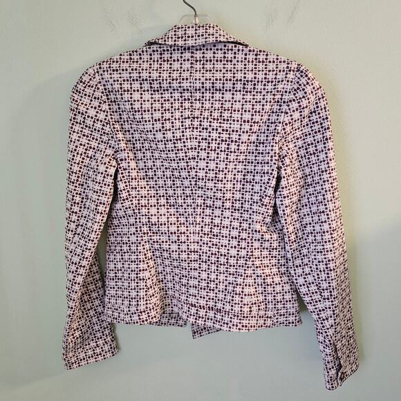 Prada Milano Designer Geometric Printed Blazer Style Button-Up Jacket Size 38IT - Picture 4 of 16